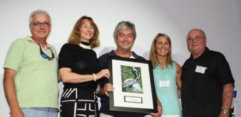 From left to right: Federation's Frank Tursi presented the Award; Accepting, Renee Coles, John Nelson, Leigh Johnson and federation's Vice President, Dick Bierly.