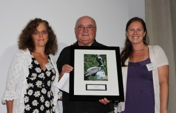 Accepting the Award, Lovey's owner, Marie Montemurro (left), with federation's Vice President Dick Bierly and Sarah Gilliam.
