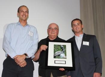 Accepting the Award Ben Andrea (left) and Kyle Breuer (right) with federation's Vice President, Dick Bierly.