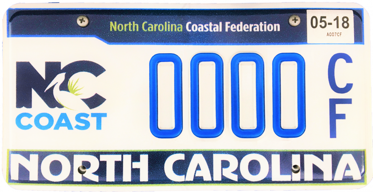 Get Your Specialty NC License Plate North Carolina Coastal Federation