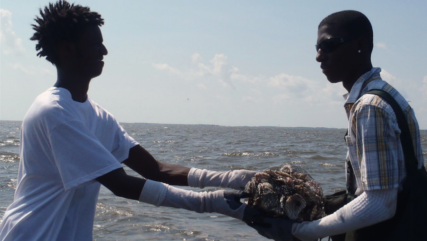 Volunteers with the Oyster Restoration project
