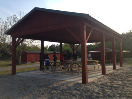 The Beaufort Wine and Food organization supported a new sun shelter for the EarthWise Farm