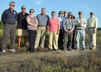 From left to right: Dean Carpenter, APNEP; Mark Smith, North Carolina Coastal Federation; Stacey Feken, APNEP; Jimmy Johnson, APNEP; Rhonda Evan, Region IV, EPA; Ellen Gilinsky, EPA Office of Water; Marcus Zobrist, EPA Headquarters; Vince Bacalan, EPA Headquarters; Joanne Benante, Region IV, EPA; Jud Kensorthy, NOAA, retired; Bill Crowell, APNEP.