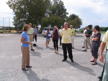 Tracy Skrabal, coastal scientist for the federation, led the tour that highlights low-impact development, or LID.