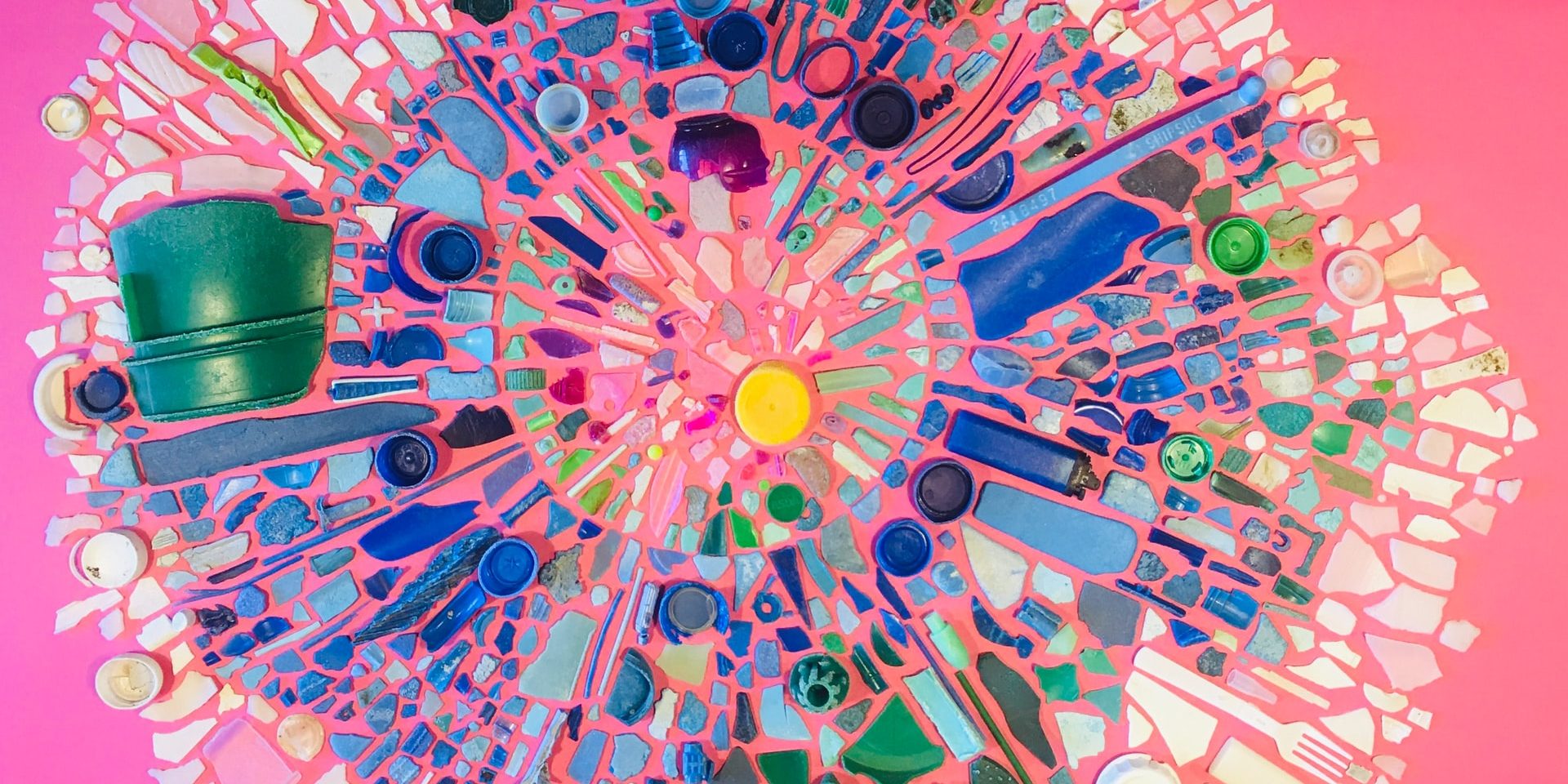 Coastal Microplastics Artistic representation of coastal microplastics