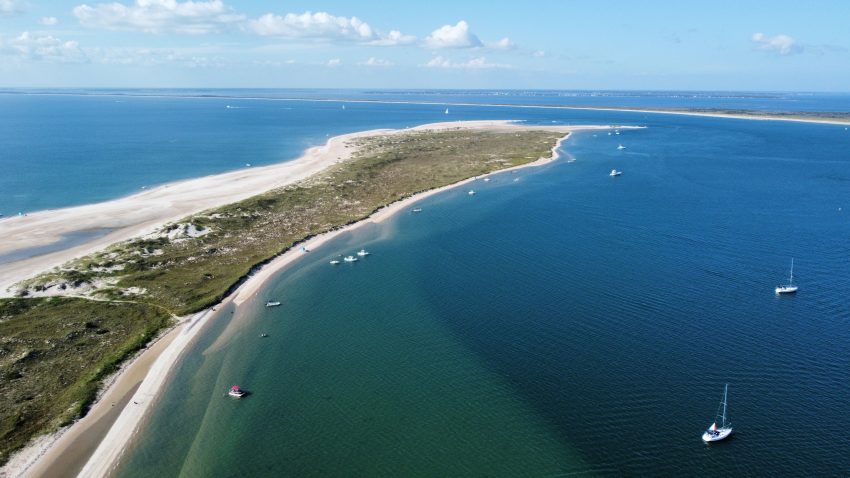 Drone photo of Cape Lookout by Kelly Garvy