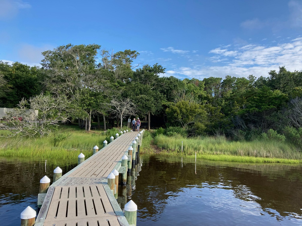 Visitors explore the site on a gorgeous summer day.