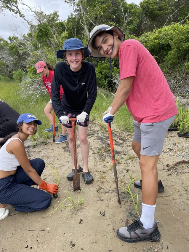 Volunteers in our central region were busy this past month, helping with several marsh grass plantings.