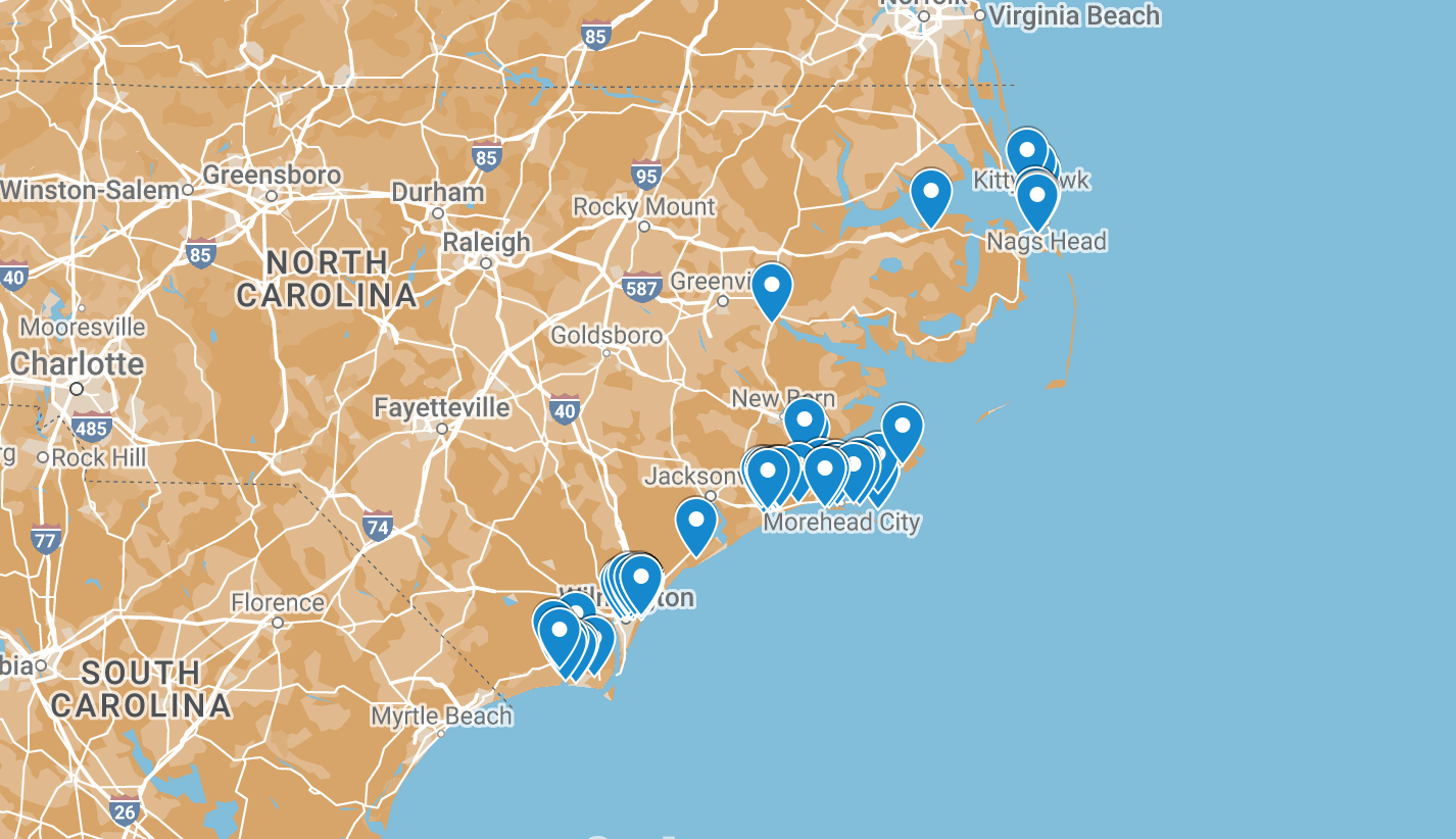 LID Stormwater Project Map North Carolina Coastal Federation
